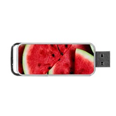 Watermelon, Fruit, Green, Red Portable Usb Flash (one Side)