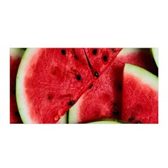 Watermelon, Fruit, Green, Red Satin Wrap 35  X 70 