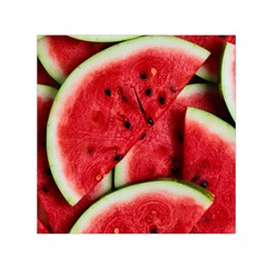 Watermelon, Fruit, Green, Red Square Satin Scarf (30  X 30 )