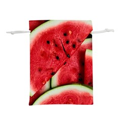 Watermelon, Fruit, Green, Red Lightweight Drawstring Pouch (m)