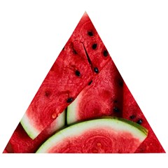 Watermelon, Fruit, Green, Red Wooden Puzzle Triangle