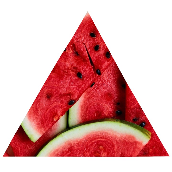 Watermelon, Fruit, Green, Red Wooden Puzzle Triangle