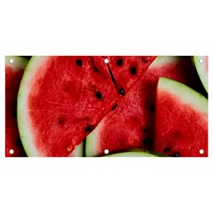 Watermelon, Fruit, Green, Red Banner And Sign 4  X 2 