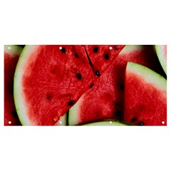 Watermelon, Fruit, Green, Red Banner And Sign 8  X 4 