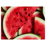 Watermelon, Fruit, Green, Red Two Sides Premium Plush Fleece Blanket (Baby Size) 40 x30  Blanket Back