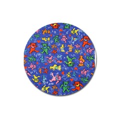 Grateful Dead Dancing Bears Pattern Magnet 3  (round)