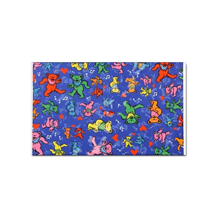 Grateful Dead Dancing Bears Pattern Sticker Rectangular (100 pack)