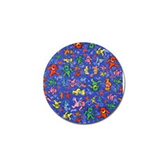 Grateful Dead Dancing Bears Pattern Golf Ball Marker (10 Pack)