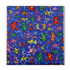 Grateful Dead Dancing Bears Pattern Face Towel