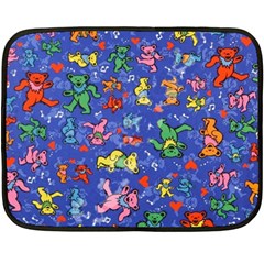 Grateful Dead Dancing Bears Pattern Fleece Blanket (mini) by Salmanaz77