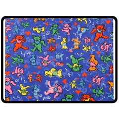 Grateful Dead Dancing Bears Pattern Fleece Blanket (large)