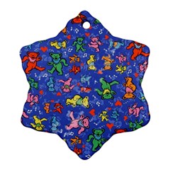 Grateful Dead Dancing Bears Pattern Ornament (snowflake)