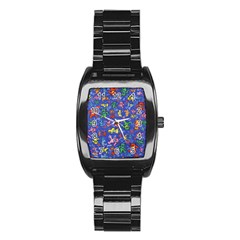 Grateful Dead Dancing Bears Pattern Stainless Steel Barrel Watch by Salmanaz77