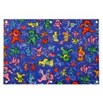 Grateful Dead Dancing Bears Pattern Banner and Sign 6  x 4  Front