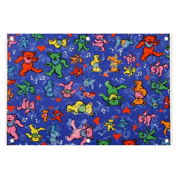 Grateful Dead Dancing Bears Pattern Banner and Sign 6  x 4 