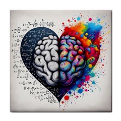 Brain Heart Math Tile Coaster