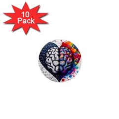 Brain Heart Math 1  Mini Magnet (10 Pack) 