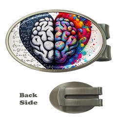 Brain Heart Math Money Clips (oval) 