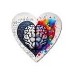 Brain Heart Math Heart Magnet Front