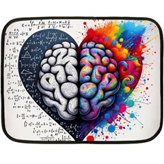 Brain Heart Math Fleece Blanket (mini)