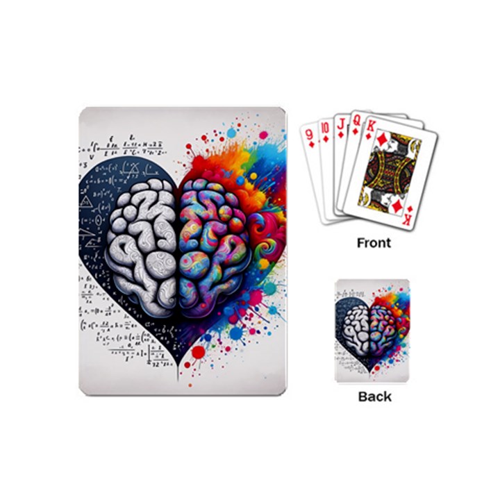 Brain Heart Math Playing Cards Single Design (Mini)