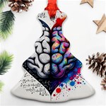 Brain Heart Math Ornament (Christmas Tree)  Front