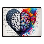 Brain Heart Math Two Sides Fleece Blanket (Small) 45 x34  Blanket Back