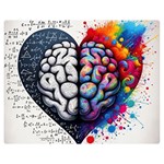 Brain Heart Math Two Sides Premium Plush Fleece Blanket (Teen Size) 60 x50  Blanket Back