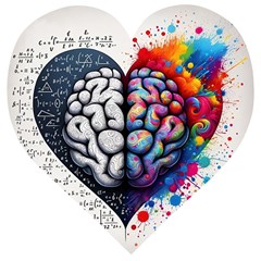 Brain Heart Math Wooden Puzzle Heart