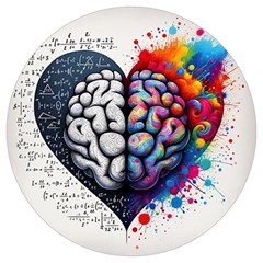 Brain Heart Math Round Trivet