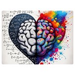 Brain Heart Math Two Sides Premium Plush Fleece Blanket (Baby Size) 40 x30  Blanket Front