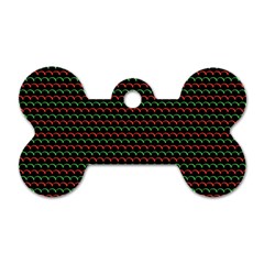 Geometric Abstract Pattern Line Dog Tag Bone (two Sides)