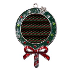 Geometric Abstract Pattern Line Metal X mas Lollipop With Crystal Ornament