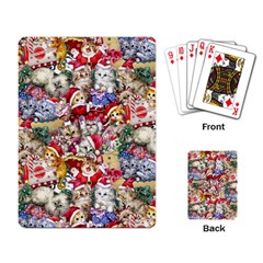 Pattern Kitten Christmas Playing Cards Single Design (rectangle)