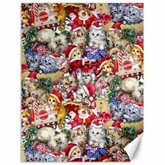 Pattern Kitten Christmas Canvas 12  X 16  by Bedest