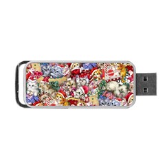 Pattern Kitten Christmas Portable Usb Flash (two Sides)