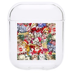 Pattern Kitten Christmas Hard Pc Airpods 1/2 Case by Bedest