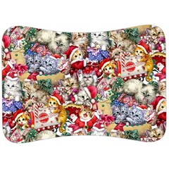 Pattern Kitten Christmas Velour Seat Head Rest Cushion by Bedest