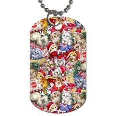 Pattern Kitten Christmas Dog Tag (one Side)