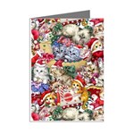 Pattern Kitten Christmas Mini Greeting Cards (Pkg of 8) Right