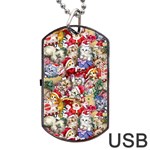 Pattern Kitten Christmas Dog Tag USB Flash (One Side) Front