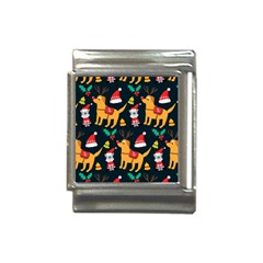 Funny Christmas Pattern Background Italian Charm (13mm)