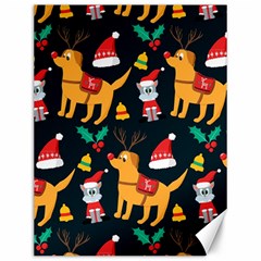 Funny Christmas Pattern Background Canvas 12  X 16 