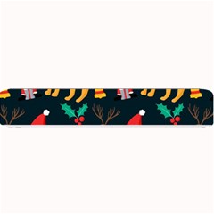 Funny Christmas Pattern Background Small Bar Mat