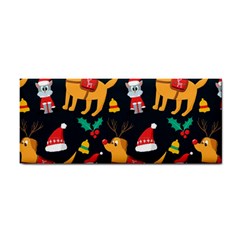 Funny Christmas Pattern Background Hand Towel