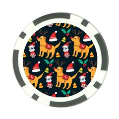 Funny Christmas Pattern Background Poker Chip Card Guard (10 Pack)