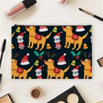 Funny Christmas Pattern Background Cosmetic Bag (Large) Front