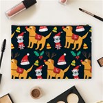 Funny Christmas Pattern Background Cosmetic Bag (Large) Back