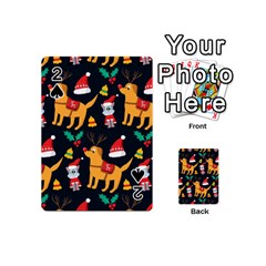 Funny Christmas Pattern Background Playing Cards 54 Designs (mini)