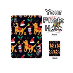 Funny Christmas Pattern Background Playing Cards 54 Designs (Mini) Front - Spade9